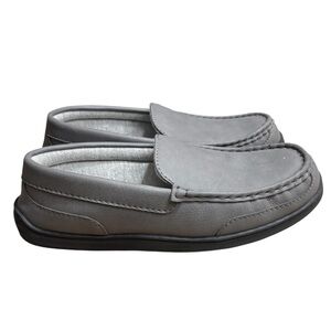 MY SLIPPERS Men's Leather Memory Moccasin Style Foam Slippers Size 9W (WIDE)